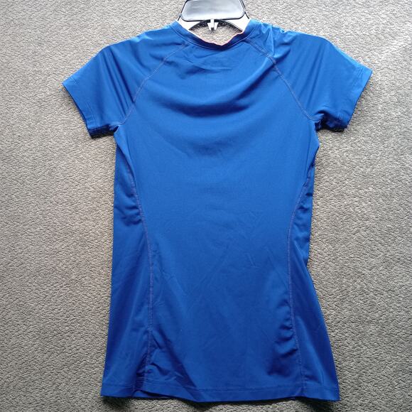 Nike Pro Combat Dri-Fit Women’s XS Blue Compression Athletic Shirt - Picture 2 of 6